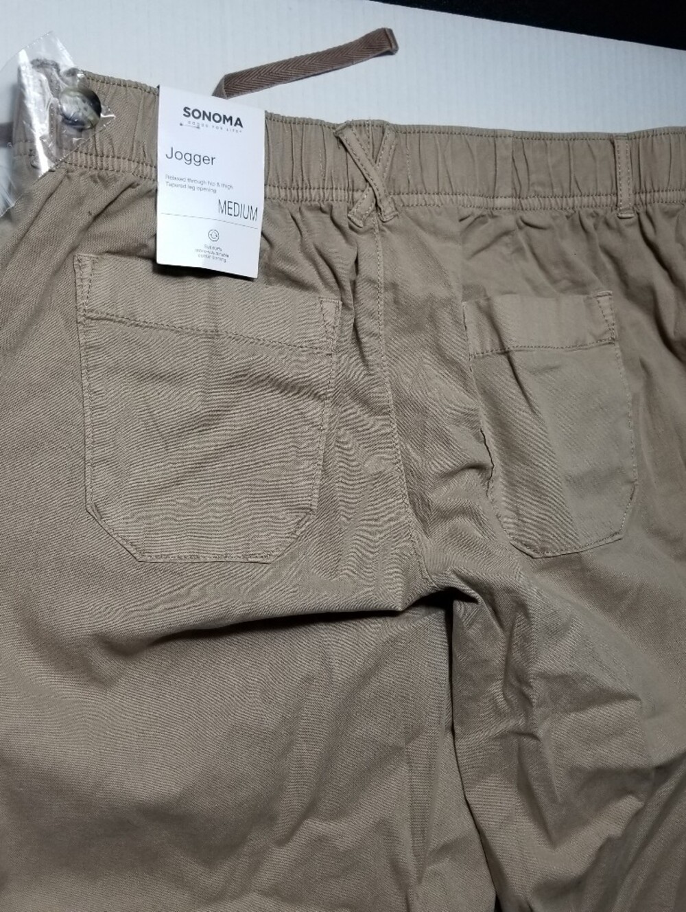 NWT SONOMA WOMEN'S KHAKI JOGGER PANTS SIZE MEDIUM - Picture 11 of 13